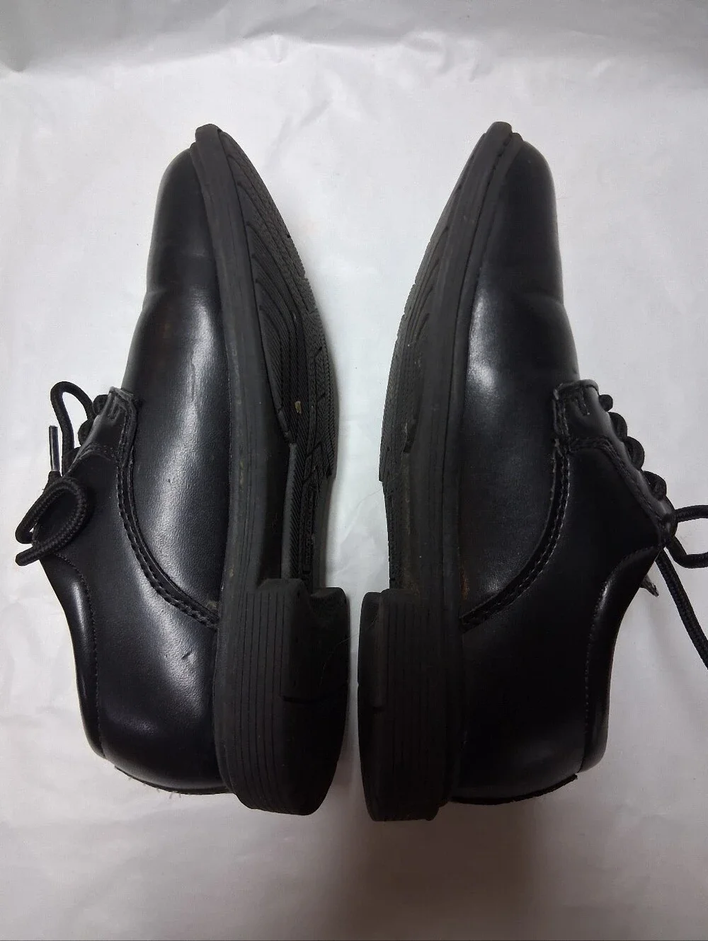 Stacy Adams Kids Black Leather Lace-Up Derby Shoes Size 11M Preowned